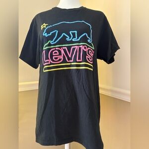Levi's Black Tee with Neon Graphic